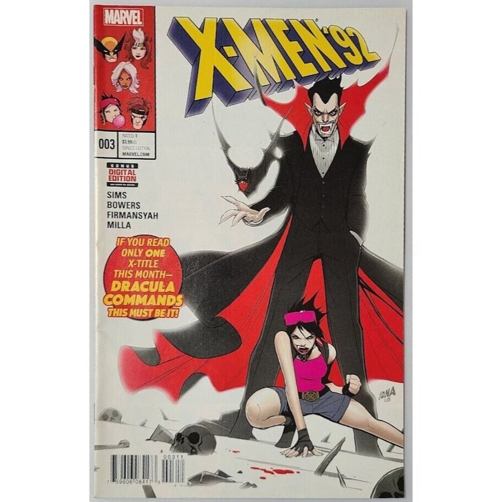 X-Men '92 3 Marvel Comics 2016 David Nakayama Cover A Dracula